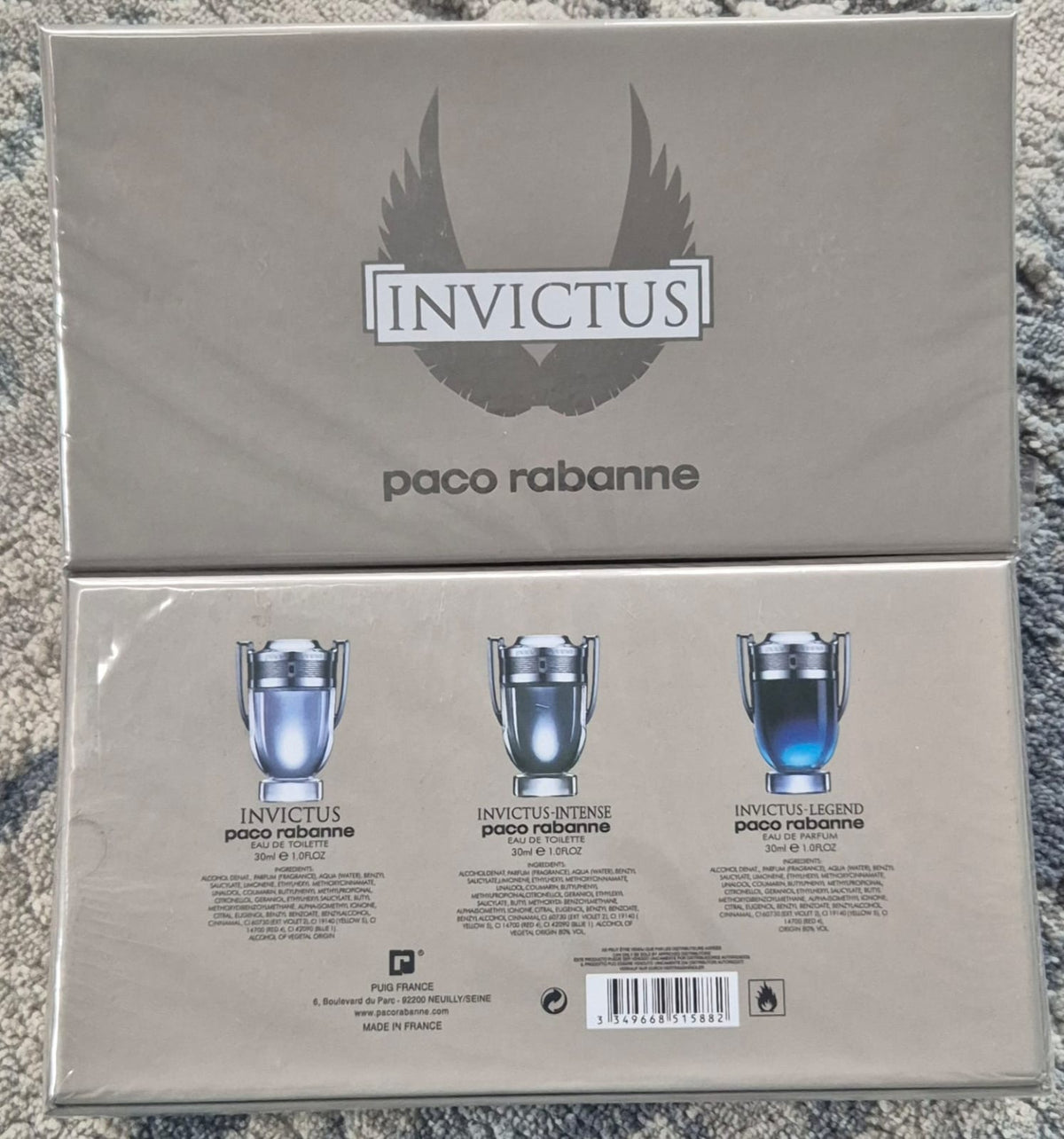 Paco Rabanne Invictus 3pce Giftset