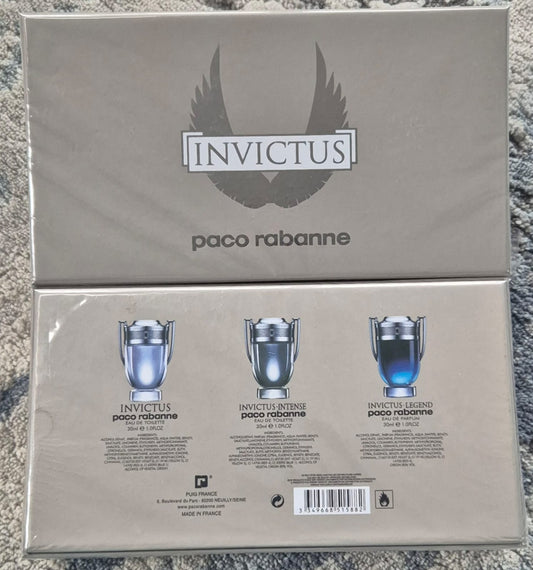 Paco Rabanne Invictus 3pce Giftset