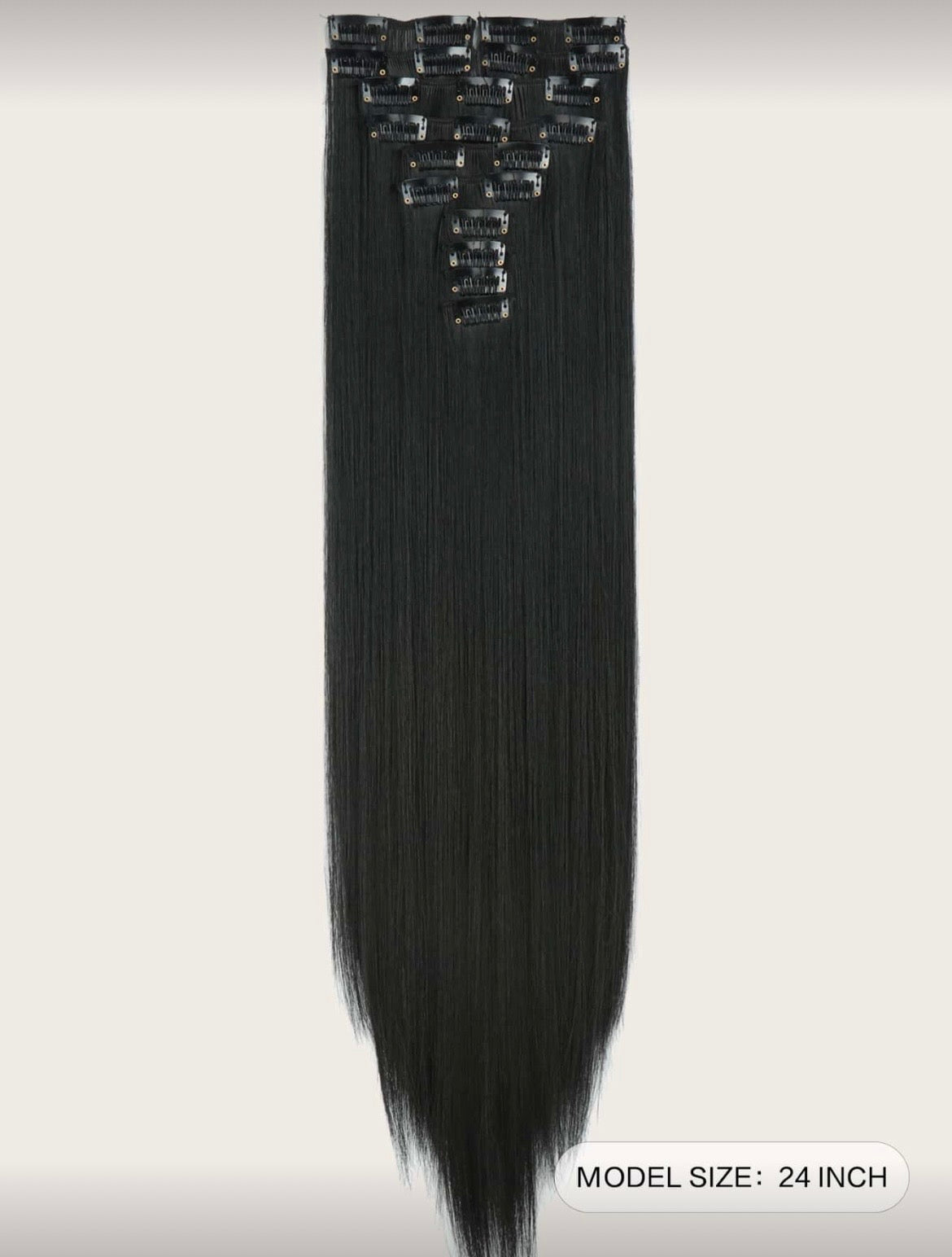 Salon-Grade Heat-Resistant Fibre Extensions – 24” (12pcs)