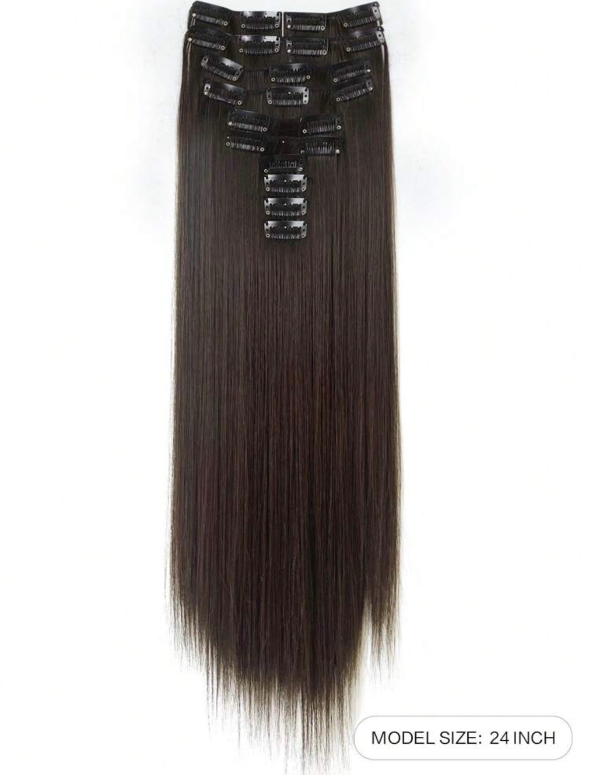 Salon-Grade Heat-Resistant Fibre Extensions – 24” (12pcs)