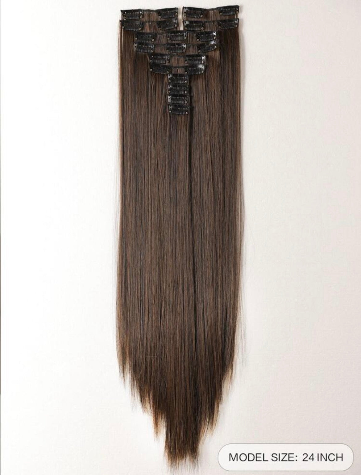 Salon-Grade Heat-Resistant Fibre Extensions – 24” (12pcs)