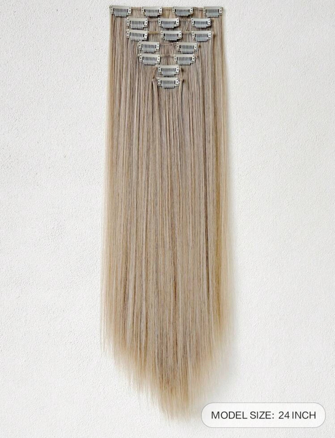 Salon-Grade Heat-Resistant Fibre Extensions – 24” (12pcs)